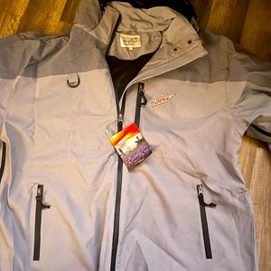 All-condition performance wear jacket, Mountain Dew logo , new with tags